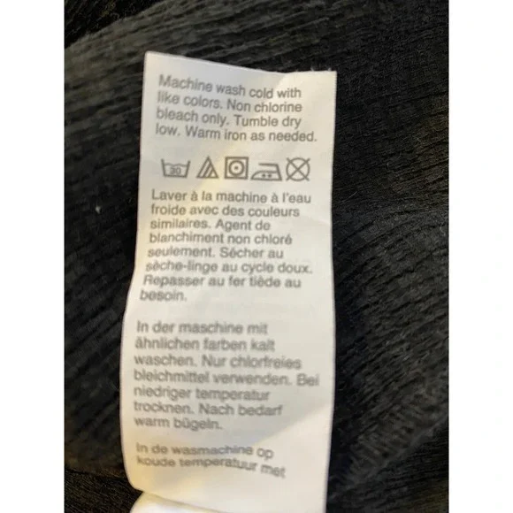 Madewell Texture & Thread Smocked Peplum Tank Top Black Large Sleeveless Crepe - Picture 6 of 7